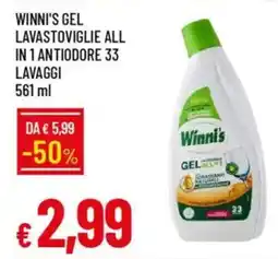 Galassia Winni's gel lavastoviglie all in 1 antiodore 33 lavaggi offerta
