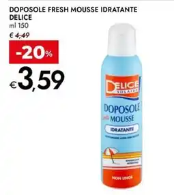 Bennet Doposole fresh mousse idratante delice offerta