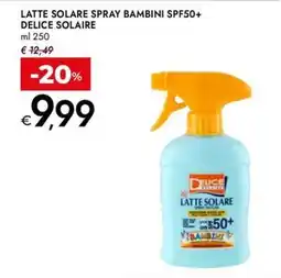 Bennet Latte solare spray bambini spf50+ delice solaire offerta
