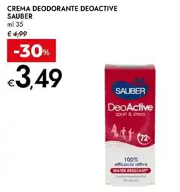 Bennet Crema deodorante deoactive SAUBER offerta