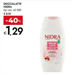 Bennet Doccialatte NIDRA offerta