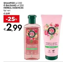 Bennet Shampoo o balsamo HERBAL ESSENCES offerta