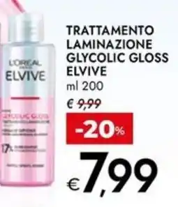 Bennet Trattamento laminazione glycolic gloss ELVIVE offerta