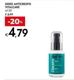 Bennet Siero anticrespo VITALCARE offerta