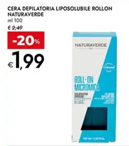 Bennet Cera depilatoria liposolubile rollon NATURAVERDE offerta