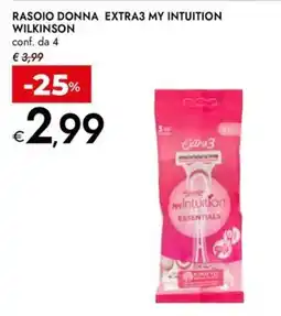 Bennet Rasoio donna extra3 my intuition WILKINSON offerta