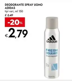 Bennet Deodorante spray uomo ADIDAS offerta