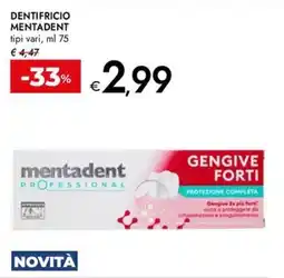 Bennet Dentifricio MENTADENT offerta