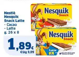 Sigma Nestlè Nesquik Snack Latte Cacao Latte offerta