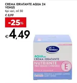 Bennet Crema idratante aqua 24 VENUS offerta
