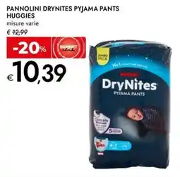 Bennet Pannolini drynites pyjama pants HUGGIES offerta