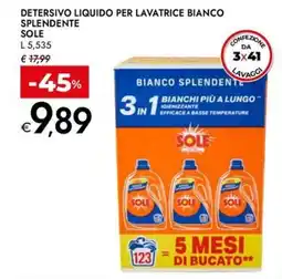 Bennet Detersivo liquido per lavatrice bianco splendente SOLE offerta