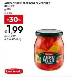 Bennet Agro delizie peperoni o verdure BENNET offerta