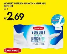 Bennet Yogurt intero bianco naturale BENNET offerta