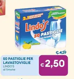 MD Discount 50 pastiglie per lavastoviglie LINDO'S offerta
