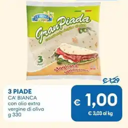 MD Discount 3 PIADE CA' BIANCA con olio extra vergine di oliva offerta