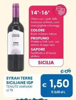 MD Discount Syrah terre siciliane igp TENUTE VARVARI offerta