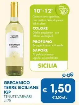 MD Discount Grecanico terre siciliane igp TENUTE VARVARI offerta