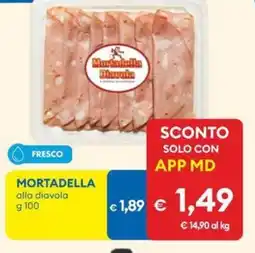 MD Discount MORTADELLA alla diavola offerta