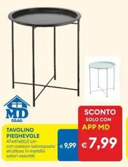 MD Discount Tavolino pieghevole offerta