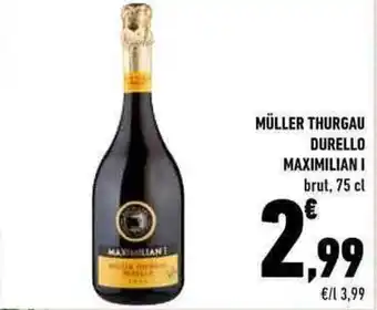 Conad Maximilian I Müller Thurgau Durello brut 75 cl offerta
