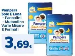 Sigma Pampers sole e luna pannolini mutandino varie misure e formati offerta
