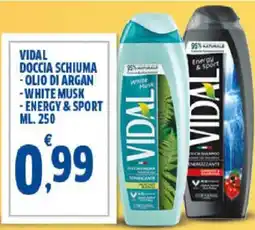 Sigma VIDAL Doccia schiuma olio di argan white musk energy & sport offerta