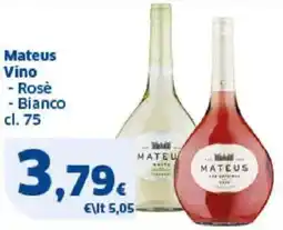Sigma Mateus vino rosè bianco offerta