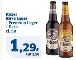 Sigma Kozel birra lager premium lager dark offerta