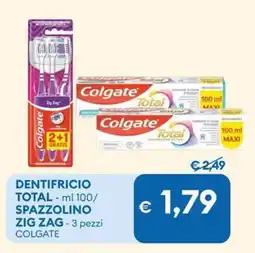 MD Discount Dentifricio total/ spazzolino zig zag COLGATE offerta