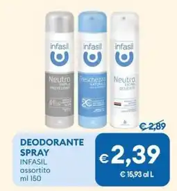 MD Discount Deodorante spray INFASIL offerta