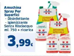 Sigma Amuchina spray per superfici disinfettante - igienizzante senza risciacquo + ricarica offerta