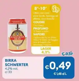 MD Discount Birra SCHWERTER offerta