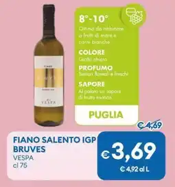 MD Discount Fiano salento igp bruves VESPA offerta