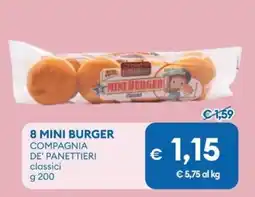 MD Discount 8 mini burger COMPAGNIA DE' PANETTIERI classici offerta