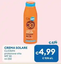 MD Discount CREMA SOLARE CLIOSAN protezione alta SPF 30 offerta
