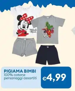 MD Discount PIGIAMA BIMBI 100% cotone personaggi assortiti offerta