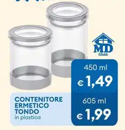 MD Discount Contenitore ermetico tondo offerta