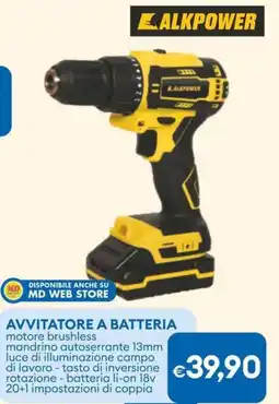 MD Discount Alkpower avvitatore a batteria offerta