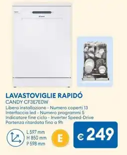MD Discount LAVASTOVIGLIE RAPIDÓ CANDY CF3E7EOW offerta