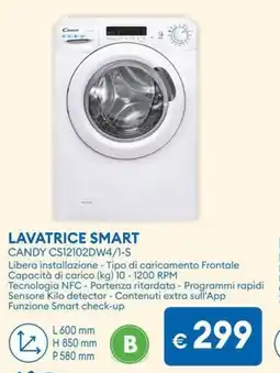 MD Discount LAVATRICE SMART CANDY CS12102DW4/1-S offerta