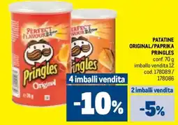 Metro Patatine original/paprika PRINGLES offerta