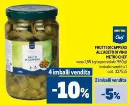 Metro Frutti di cappero all'aceto di vino METRO CHEF offerta