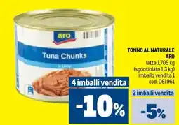 Metro Tonno al naturale ARO offerta