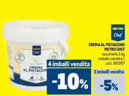 Metro Crema al pistacchio METRO CHEF offerta
