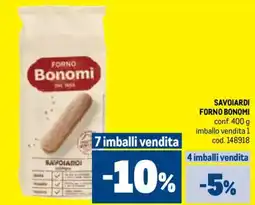 Metro Savoiardi FORNO BONOMI offerta