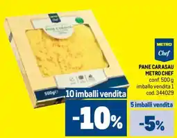 Metro Pane carasau METRO CHEF offerta