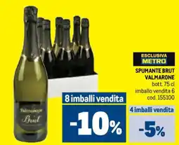 Metro Spumante brut VALMARONE offerta