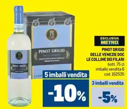 Metro Pinot grigio delle venezie doc le colline dei filari offerta