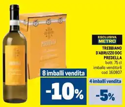 Metro Trebbiano d'abruzzo doc PREDELLA offerta